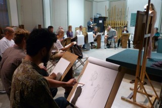 posing nude for art class